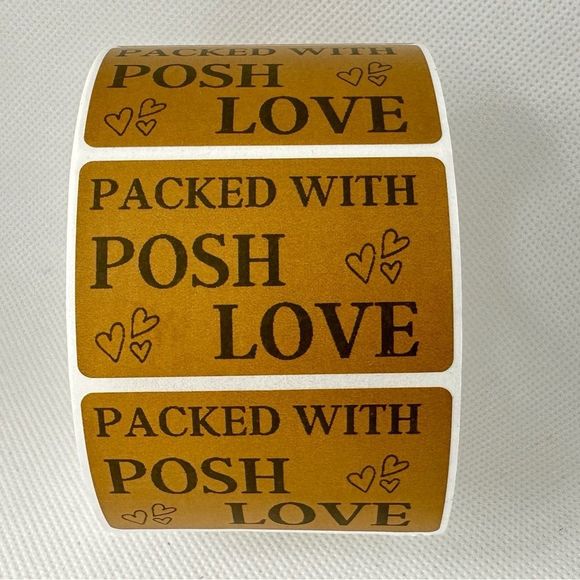 100 Posh Love Stickers | Shipping Supplies | thank you stickers NEW - Picture 3 of 9